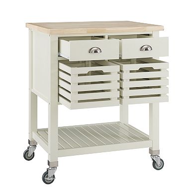Linon Robbin Breakfast Bar Kitchen Cart