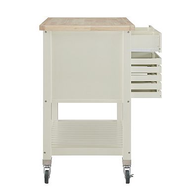 Linon Robbin Breakfast Bar Kitchen Cart
