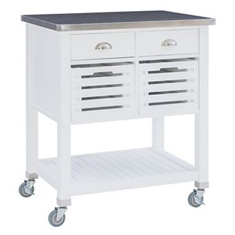 Linon Robbin Breakfast Bar Kitchen Cart