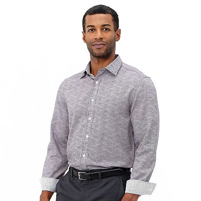 nick graham modern fit dress shirt Nick Graham Men's Hexagon Star Dress Shirt - Aqua