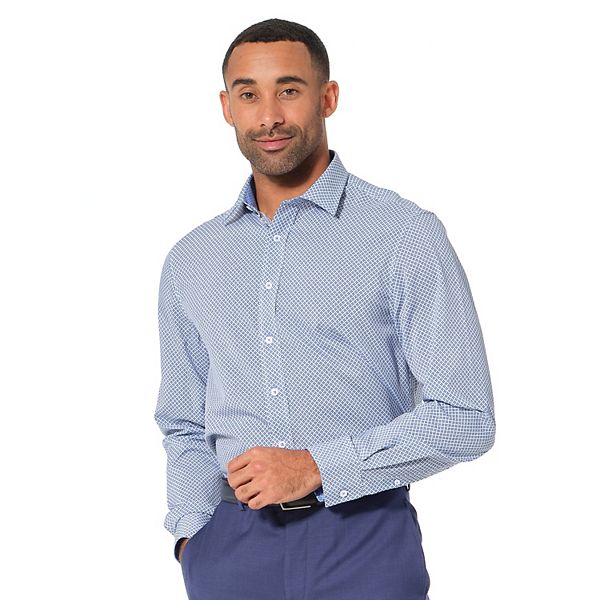 Men's Nick Graham Traveler Collection Performance Modern-Fit Stretch Dress  Shirt