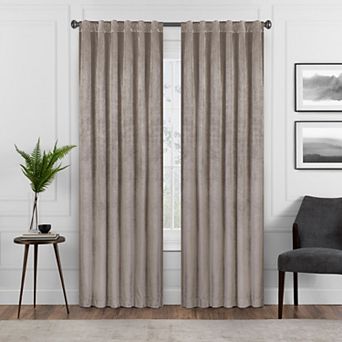 eclipse Absolute Zero Harper Velvet 100% Blackout 1-Panel Window Curtain
