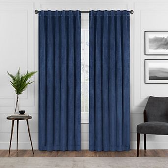 eclipse Absolute Zero Harper Velvet 100% Blackout 1-Panel Window Curtain