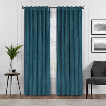 eclipse Absolute Zero Harper Velvet 100% Blackout 1-Panel Window Curtain