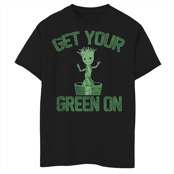 Boys 8-20 Marvel Groot Green Graphic Tee