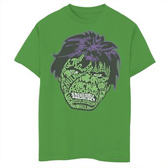 Boys 8-20 Marvel Hulk Luck Icons Face Graphic Tee