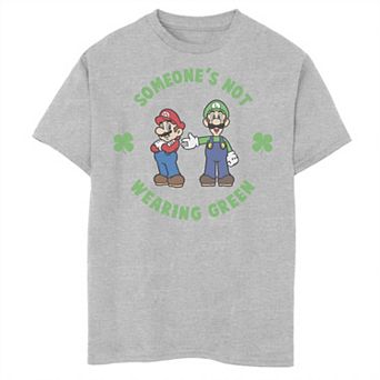 Boys 6-20 Nintendo Wear Green Graphic Tee