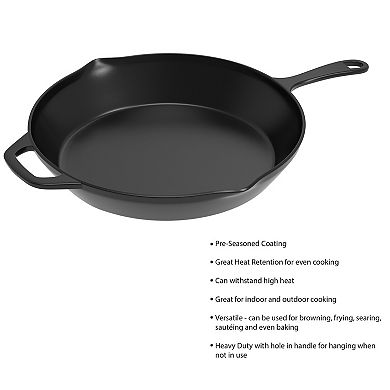 Classic Cuisine 12-in. Pre-Seasoned Cast-Iron Skillet