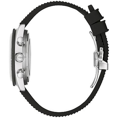 Bulova Men's Chronograph Black Silicone Strap Watch - 98A252K