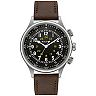 Bulova Men's Automatic Military Style Leather Strap Watch - 96A245K