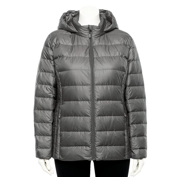 Plus Size HeatKeep FauxSilk Packable Down Fill Jacket