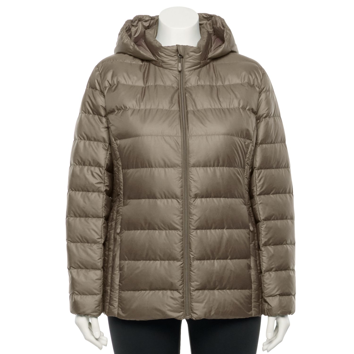 women's heatkeep hooded packable puffer down jacket