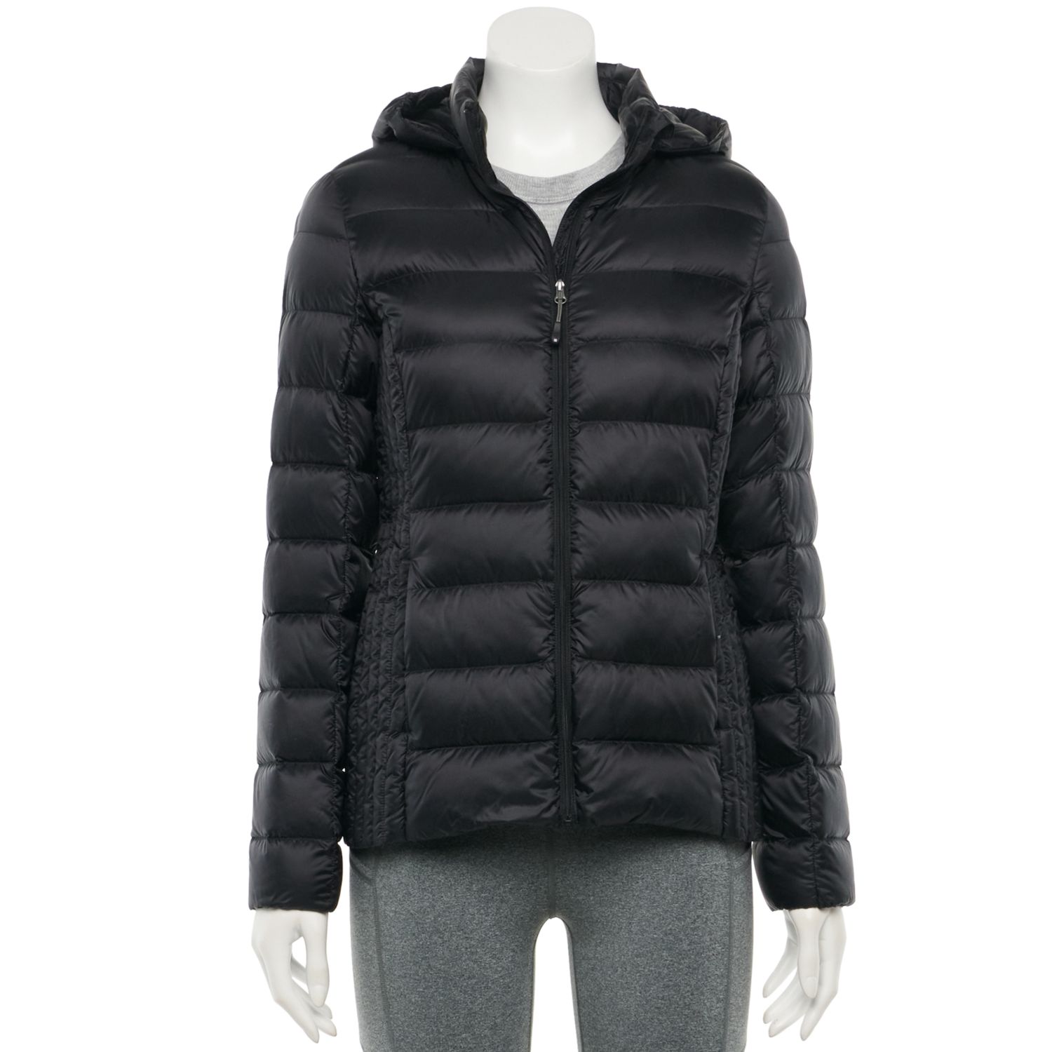 women's heat keep down hooded puffer jacket