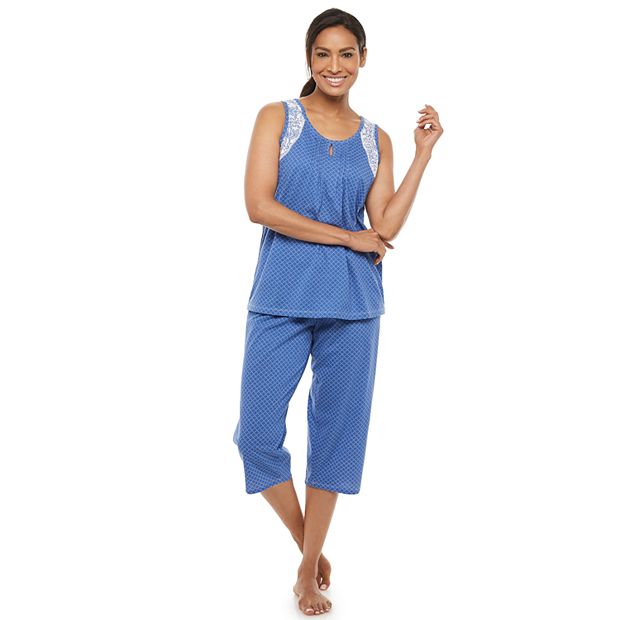 Women s Croft Barrow Sleeveless Print Pajama Set