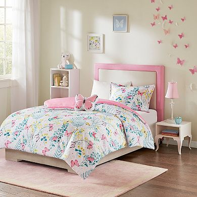 Mi Zone Kids Caroline Printed Butterfly Comforter and Sham Set