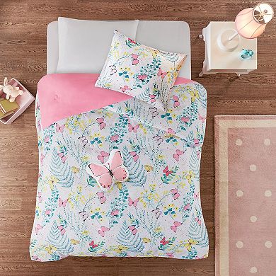 Mi Zone Kids Caroline Printed Butterfly Comforter and Sham Set