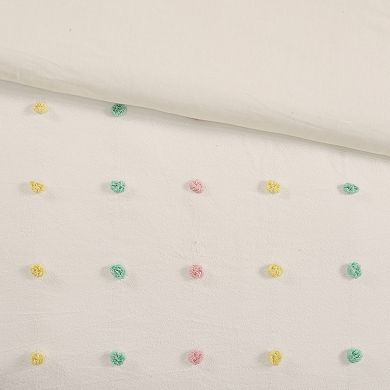 Urban Habitat Kids Ensley Cotton Jacquard Pom Pom Duvet Cover Set