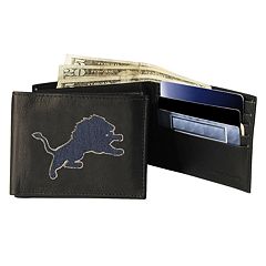 Men's Detroit Lions Black Hybrid Tri-Fold Wallet