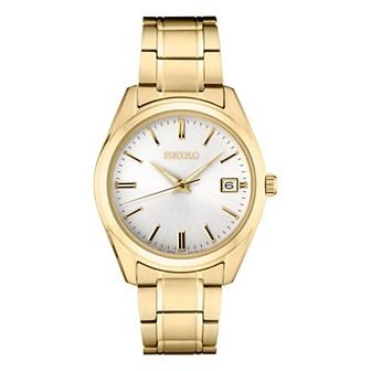 Seiko Men's Essentials Gold Tone Stainless Steel Watch - SUR314