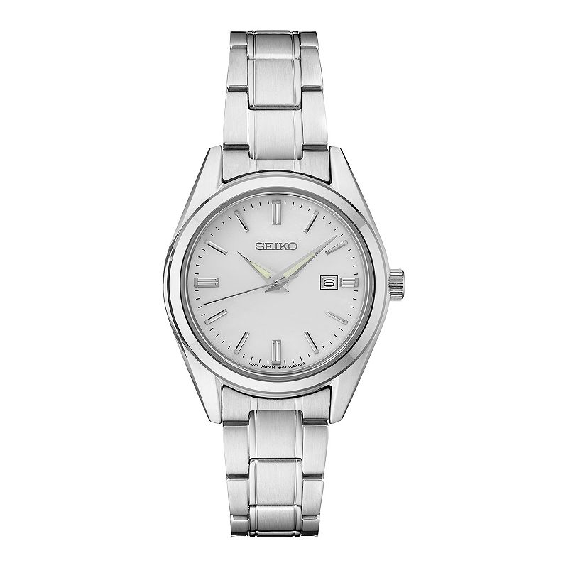 Seiko Women's Essentials Stainless Steel Watch - SUR633, Size: Small, Silver Tone