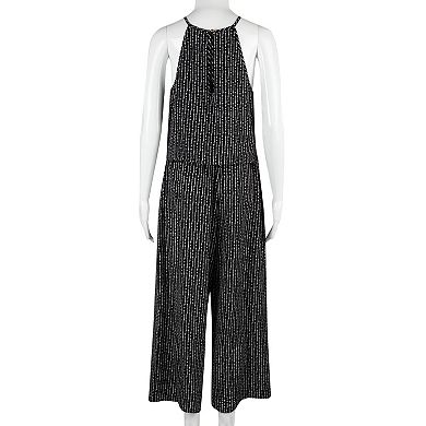 Juniors' Speechless Jumpsuit with Knot Front Detail
