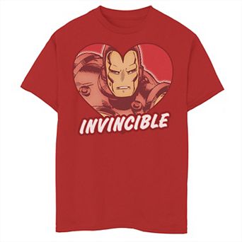 Boys 8-20 Marvel Iron Man Invincible Heart Valentine's Tee