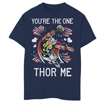 Boys 8-20 Marvel Thor You're The One Thor Me Valentine Tee