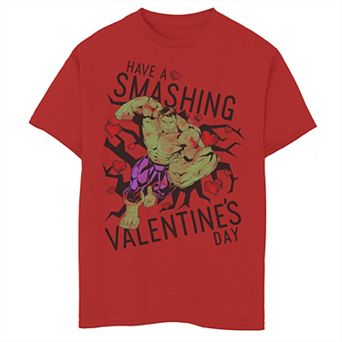 Boys 8-20 Marvel Hulk Have A Smashing Valentine's Day Tee