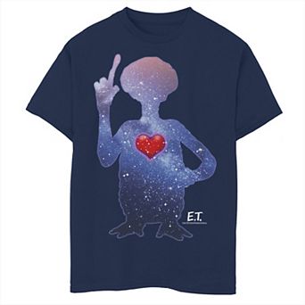 Boys 8-20 E.T. Terrestrial Universe Silhouette Heart Tee
