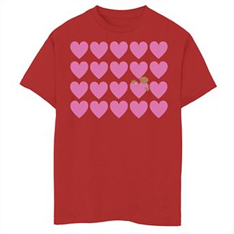 Boys 8-20 E.T. Valentines Pink Heart Grid E.T. Peaking Tee