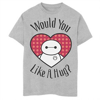 Disney's Big Hero 6 Baymax Boys 8-20 in A Heart Would You Like A Hug Tee