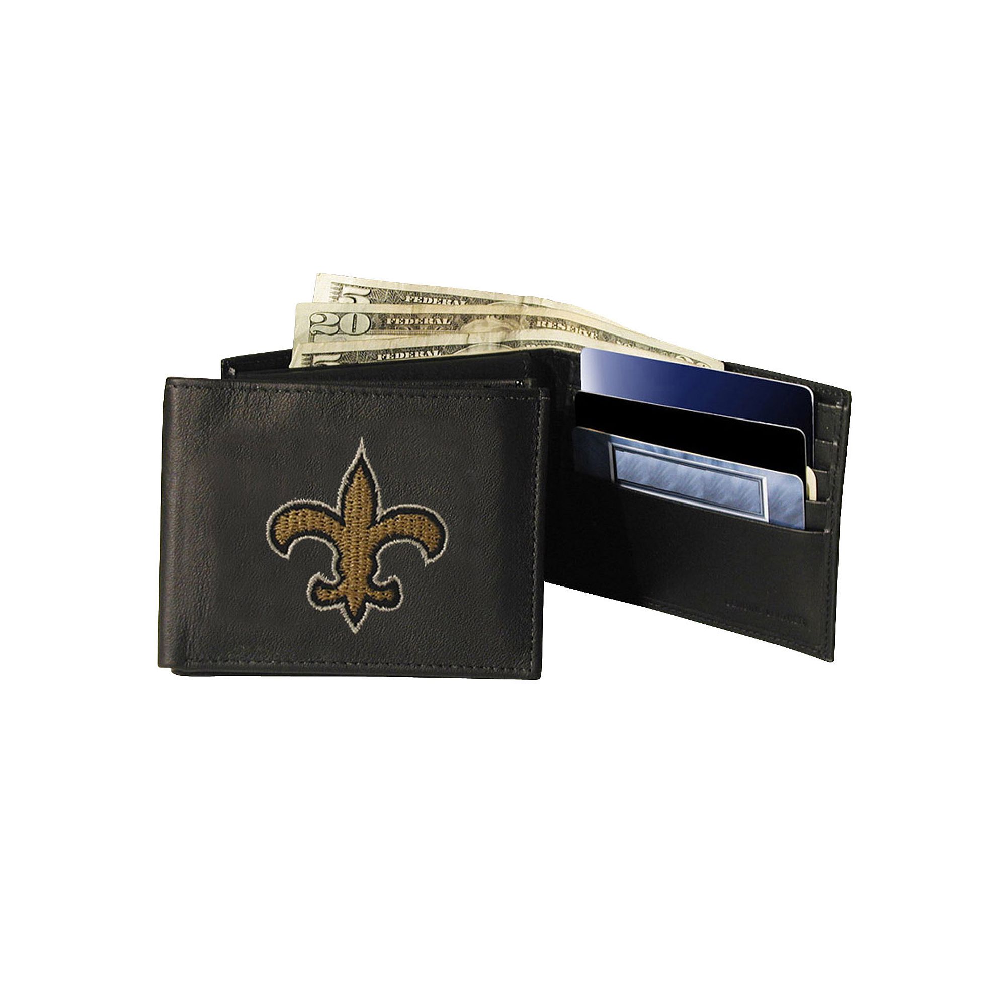 New Orleans Saints Bifold Wallet, Black