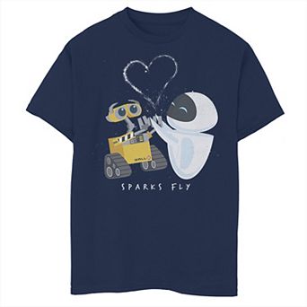 Disney / Pixar's WALL-E & Eve Boys 8-20 Sparks Fly Portrait Tee