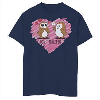 Boys 8-20 Star Wars Valentines Don't Porget Sketch Heart Tee