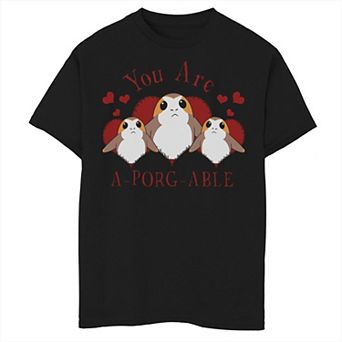 Boys 6-20 Star Wars A-Porg-Able Hearts Tee