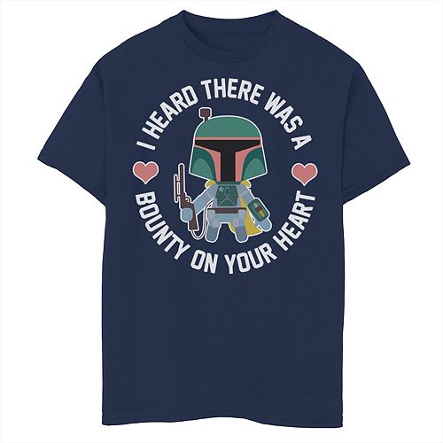 Boys 8 20 Star Wars Boba Fett Bounty Heart Valentine S Tee - boba roblox girl