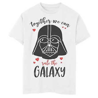 Boys 8-20 Star Wars Vader Rule Together Valentine's Tee