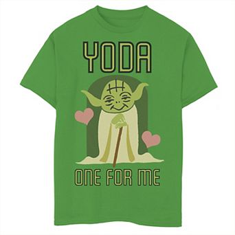 Boys 8-20 Star Wars Yoda One For Me Cute Valentine's Tee