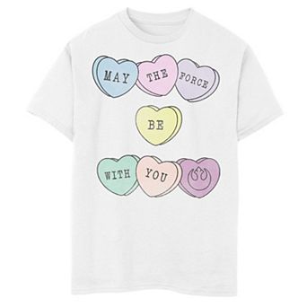 Boys 6-20 Star Wars Candy Hearts Force Valentine's Tee