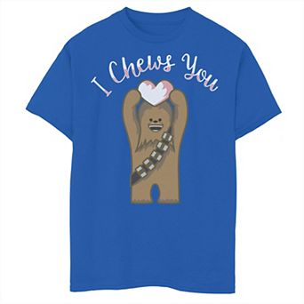 Boys 6-20 Star Wars Valentines I Chews You Chewbacca Tee