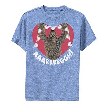Boys 6-20 Star Wars Chewbacca Holding Heart Lights Tee