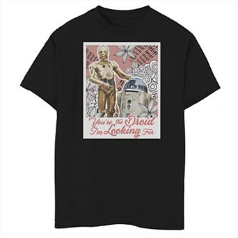 Boys 8-20 Star Wars R2-D2 C-3PO Droid I'm Looking For Valentine's Day Tee