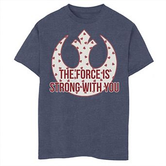 Boys 6-20 Star Wars The Force Is The Strong With You Rebellion Logo Tee