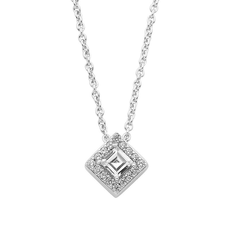 Diamond Splendor Sterling Silver Cubic Zirconia & Diamond Accent Pendant N
