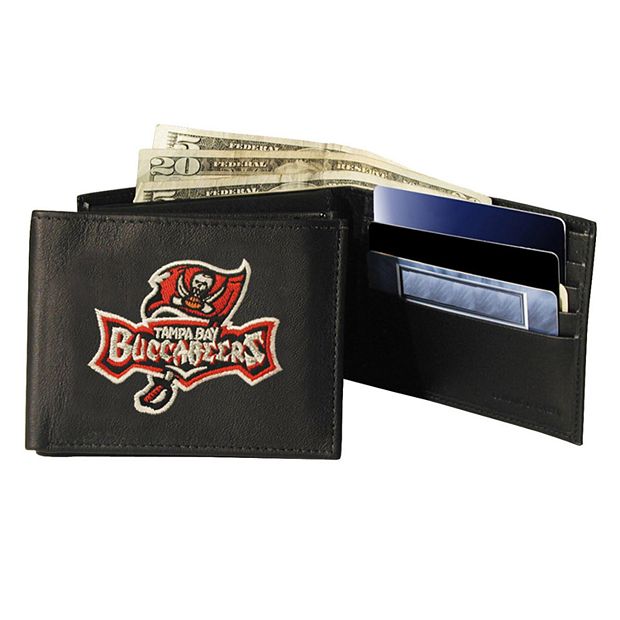 NFL Tampa Bay Buccaneers Genuine Leather Checkbook Cover, New (Embroidered  Logo)