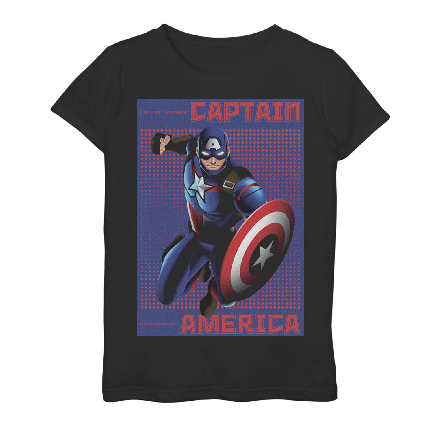 girls captain america shirt