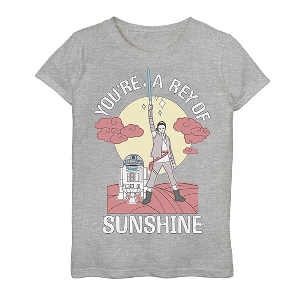 Girls 7 16 Star Wars Rey Of Sunshine Drawing Tee