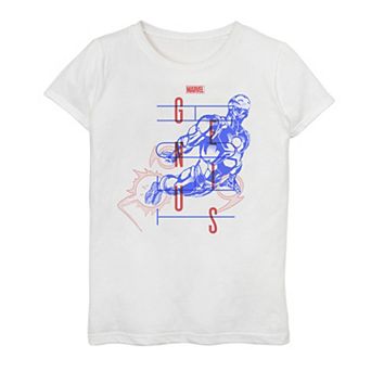 Girls 7-16 Marvel Iron Man Genius Sketch Bold Poster Tee