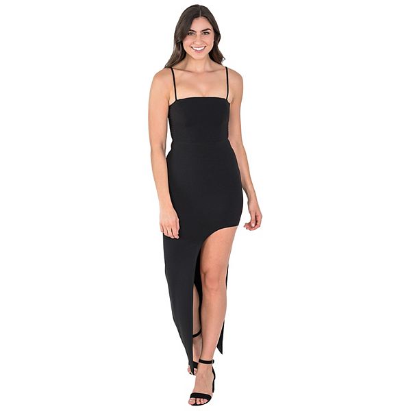 Juniors' B. Smart Spaghetti Strap Dress with Curved Side Slit
