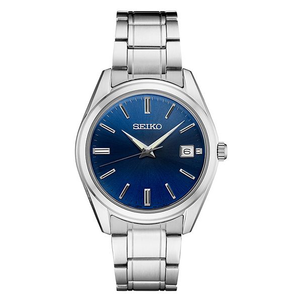 Seiko Men's Essentials Stainless Steel Watch with Blue Dial - SUR309